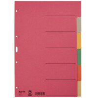 LEITZ Karton-Register extrastark, blanko, A4, 6-teilig