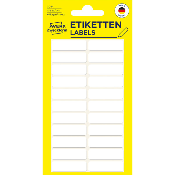 AVERY Zweckform Vielzweck-Etiketten, 76 x 39 mm, weiß, KP