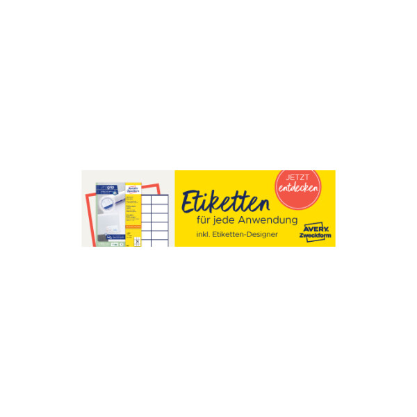 AVERY Zweckform Universal-Etiketten, 105 x 57 mm, wei&szlig;