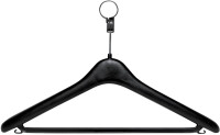 UNiLUX Kleiderbügel "KLASSIK", aus Plastik, Farbe: schwarz