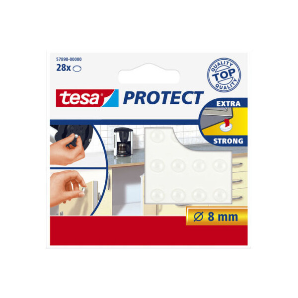 tesa Protect L&auml;rm- Rutschstopper, rund, Durchmesser: 8 mm