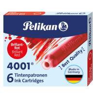 Pelikan Standard-Tintenpatronen 4001 TP 6, brillant-rot