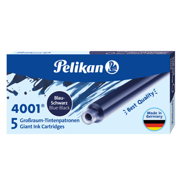 Pelikan Gro&szlig;raum-Tintenpatronen 4001 GTP 5, blau-schwarz