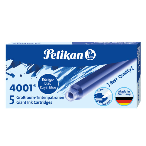 Pelikan Gro&szlig;raum-Tintenpatronen 4001 GTP 5, t&uuml;rkis