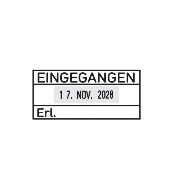 trodat Datumstempel 2910 L "EINGEGANGEN" + 4 Felder