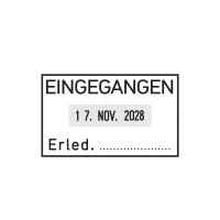 trodat Datumstempel 2910 L "EINGEGANGEN" + 4 Felder