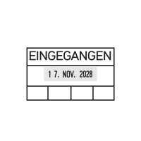 trodat Datumstempel 2910 L "EINGEGANGEN" + 4 Felder