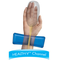Fellowes Handgelenkauflage Health-V, Lycra-Bezug, schwarz