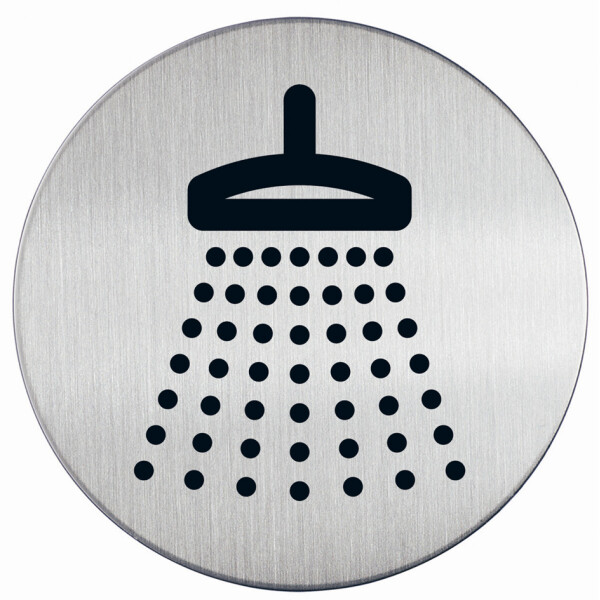 DURABLE Piktogramm "WC", Durchmesser: 83 mm, silber