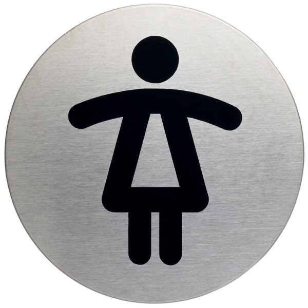 DURABLE Piktogramm "WC-Herren", Durchmesser: 83 mm, silber
