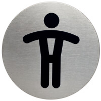 DURABLE Piktogramm "WC-Herren", Durchmesser: 83 mm, silber