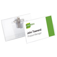 DURABLE Namensschild, mit Kombiklemme, 90 x 54 mm