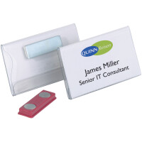 DURABLE Namensschilder, mit Magnet, 75 x 40 mm, transparent