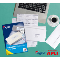 agipa Universal-Etiketten, 105 x 42 mm, weiß,...