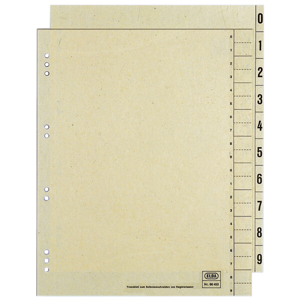 Oxford Trennblätter, 2-seitig bedruckt, chamois, 240 x 300mm
