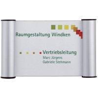FRANKEN Türschild Clip, 180 x 115 mm - A6, silber