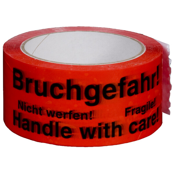 SMARTBOXPRO Signalklebeband "Bruchgefahr!", rot, aus PP