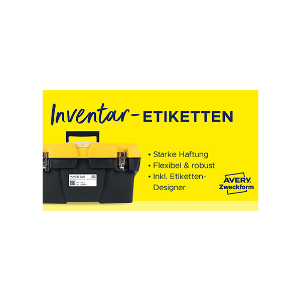 AVERY Zweckform Typenschild-Etiketten, 45,7 x 21,2mm, silber