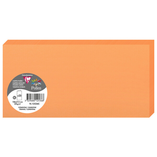 Pollen by Clairefontaine Doppelkarte DL, clementine