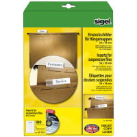 sigel PC-Einsteckschilder für Hängemappen, 58 x...