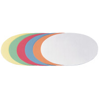FRANKEN Moderationskarte, Oval, 190 x 110 mm, sortiert