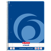 herlitz Collegeblock x.book, DIN A4, 80 Blatt, liniert