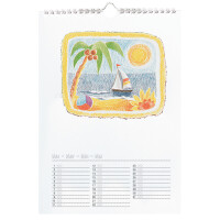 folia Kreativ-Wandkalender, 170 x 240 mm, weiß