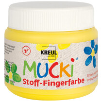 KREUL Stoff-Fingerfarbe "MUCKI", gelb, 150 ml