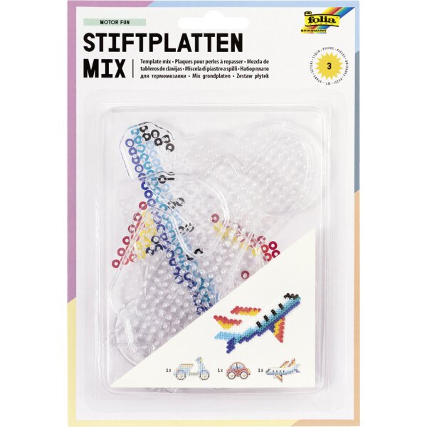 folia B&uuml;gelperlen Stiftplatten FAHRZEUGE, sortiert