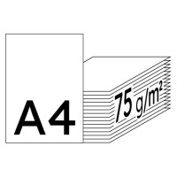 Multicopy weiß Kopierpapier A4 75g/m2 - 1 Karton (2.500 Blatt)