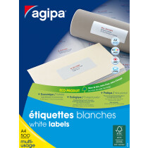 agipa Adress-Etiketten, 210 x 297 mm, weiß