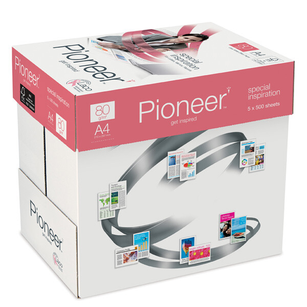 PIONEER WEISS Kopierpapier A4 80g/m2 (1 Karton; 2.500 Blatt)