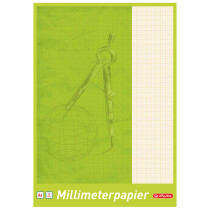 herlitz Millimeterpapier-Block DIN A4, 80 g qm, 25 Blatt