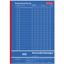 herlitz Formularbuch "Kassenabrechnung 502", DIN A4