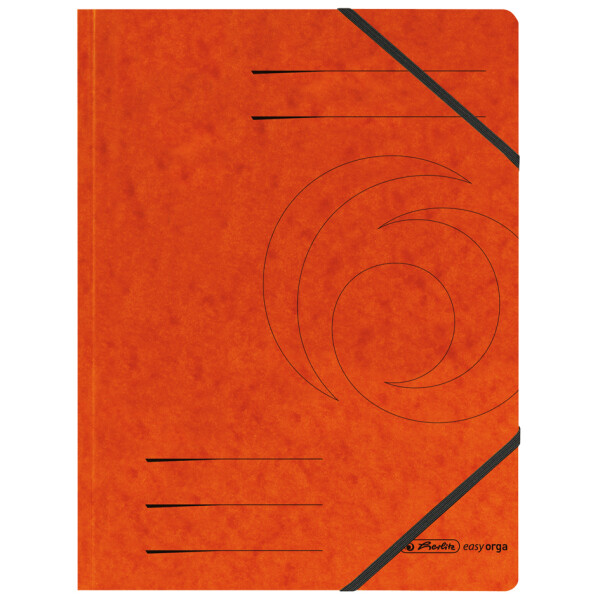 herlitz Eckspannermappe easyorga, A4, Karton, orange