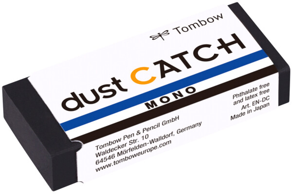 Tombow Kunststoff-Radierer "MONO dust CATCH", schwarz
