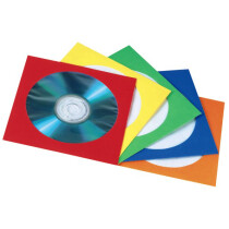 hama CD- DVD-Papiertasche, für 1 CD DVD, farbig...