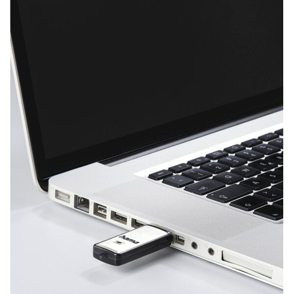 hama USB 2.0 Speicherstick "Fancy", 16 GB, schwarz silber
