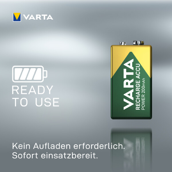 VARTA NiMH Akku "RECHARGE ACCU Power", E-Block (6F22)