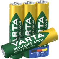 VARTA NiMH Akku "Rechargeable Accu", Micro (AAA), 800 mAh