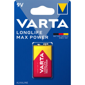 VARTA Alkaline Batterie Longlife Max Power", E-Block (9V)