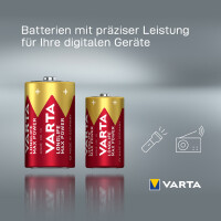 VARTA Alkaline Batterie Longlife Max Power, Baby (C LR14)
