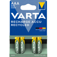 VARTA NiMH Akku "RECHARGE ACCU Recycled", Micro AAA, 800 mAh