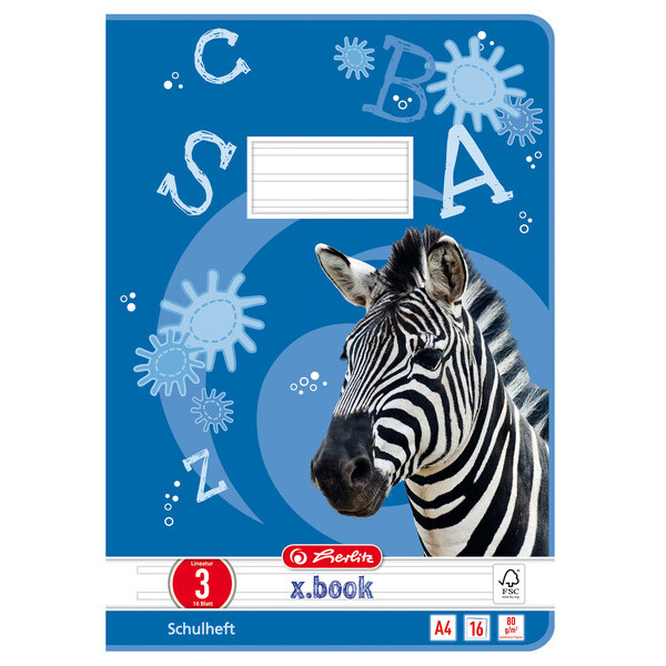 herlitz Schulheft x.book, DIN A4, Lineatur 1 liniert
