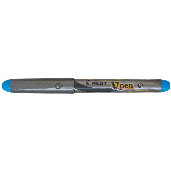 PILOT Einweg-Füllhalter V-Pen Silver, blau