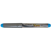 PILOT Einweg-Füllhalter V-Pen Silver, blau