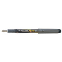 PILOT Einweg-Füllhalter V-Pen Silver, blau