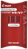 PILOT Tintenpatronen für Tintenroller V5 V7, rot