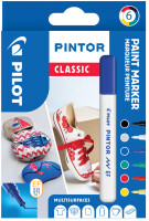 PILOT Pigmentmarker PINTOR, fein, 6er Set "CLASSIC"