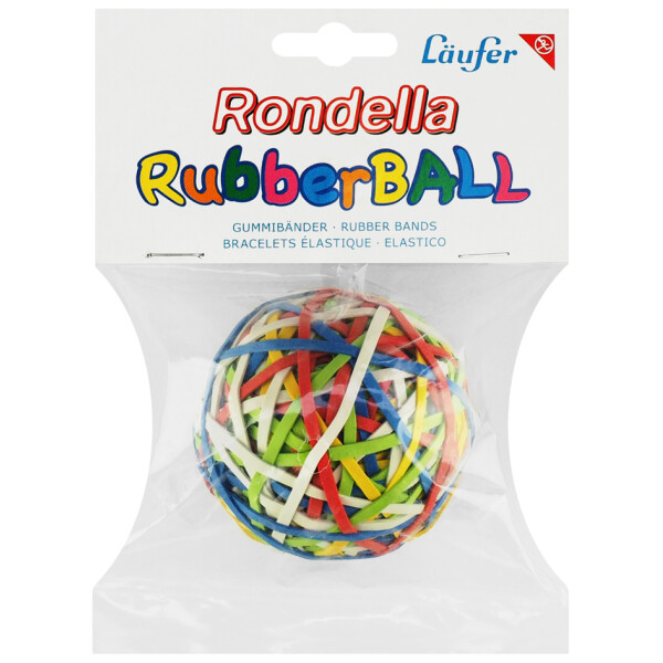 L&auml;ufer Gummib&auml;nder RONDELLA Rubberball im Beutel - 130 g